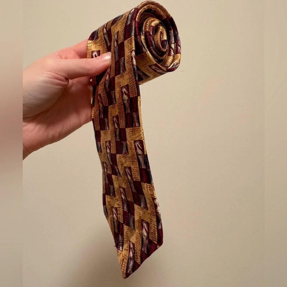 Ike Behar New York Britches of‎ Georgetowne printed silk tie